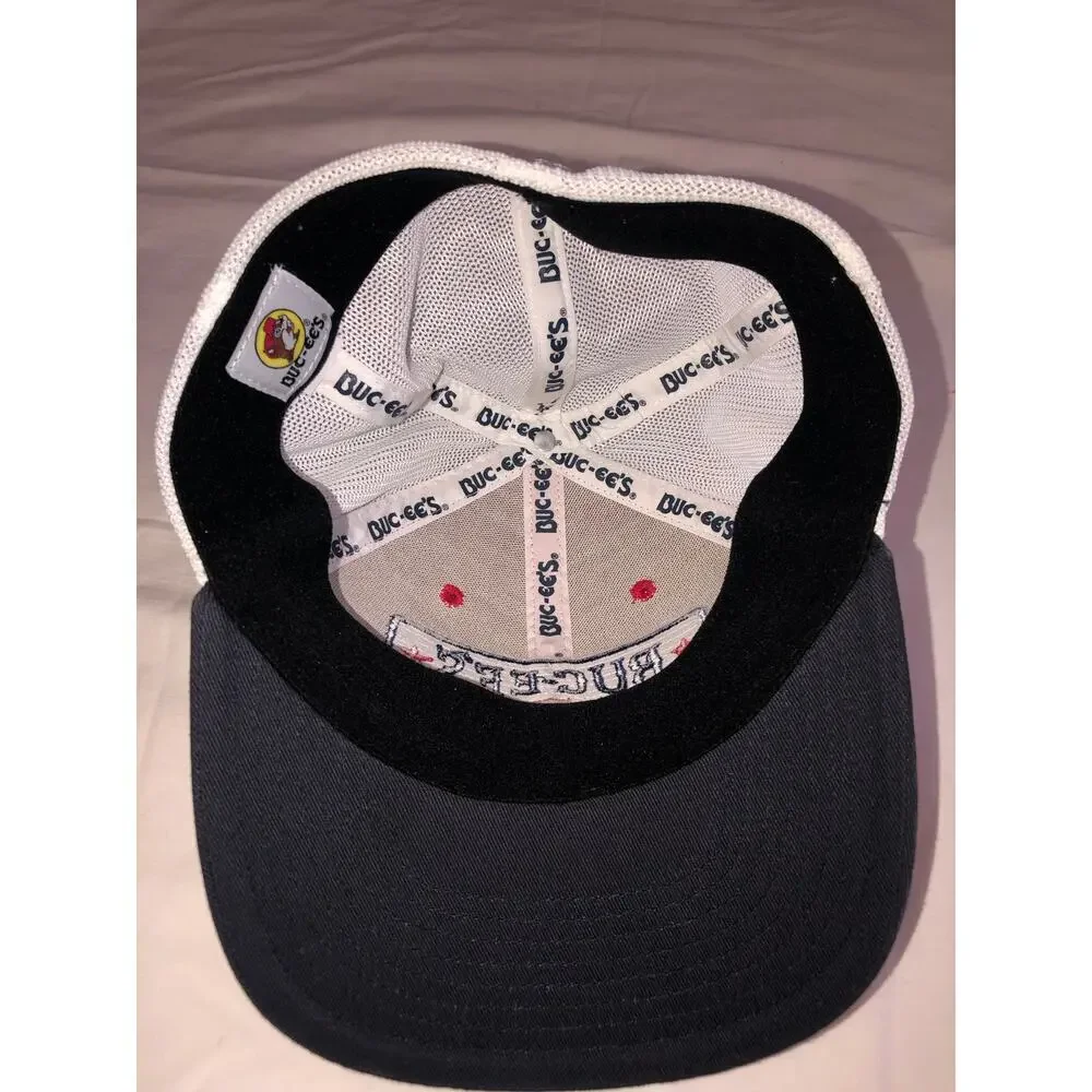 Buc-ee's Hat Baseball Cap Trucker White Blue Red Official Mesh Unisex 7